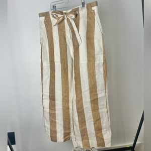 J Crew Tie Waist Linen Pants